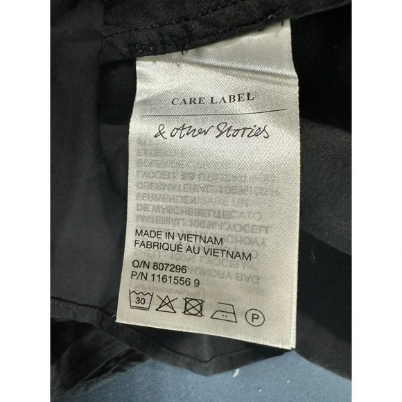 ASOS & Other Stories Gathered Black Tiered‎ Hem Maxi Dress Size 2 - Picture 6 of 8